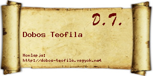 Dobos Teofila névjegykártya